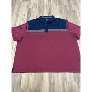 Izod Golf With Stretch Swing Flex Polo Size 5XL Golfing Casual Blue Gray Red